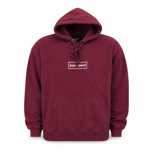 The Basement Men Red Pullover Hoodie 2XL Embroidered Streetwear