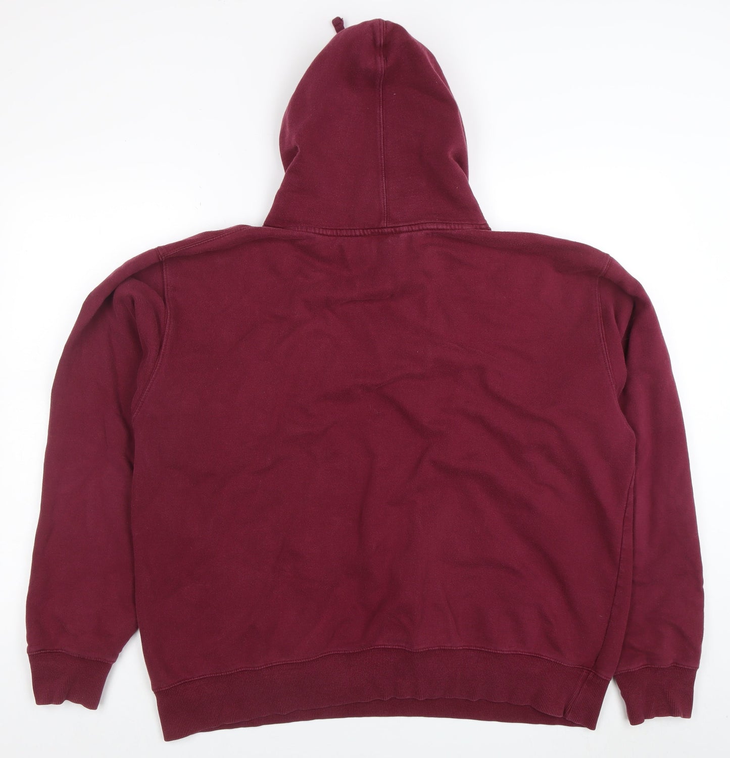 The Basement Men Red Pullover Hoodie 2XL Embroidered Streetwear