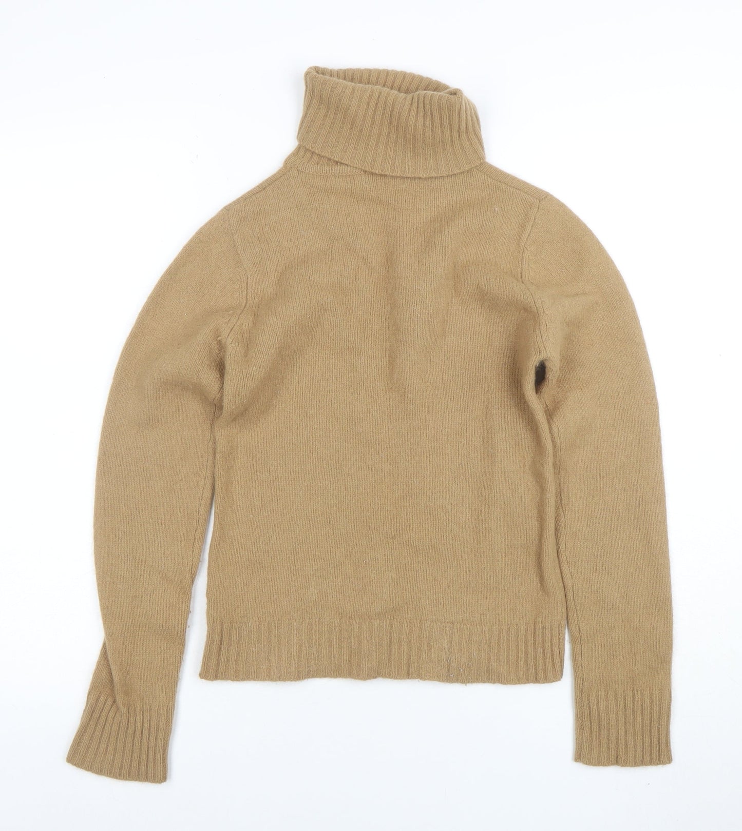 ZARA Women’s Beige Roll Neck Wool Angora Jumper Size 10