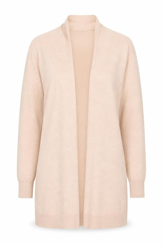 Miss Etam Women's Beige Long Sleeve Knit Cardigan M