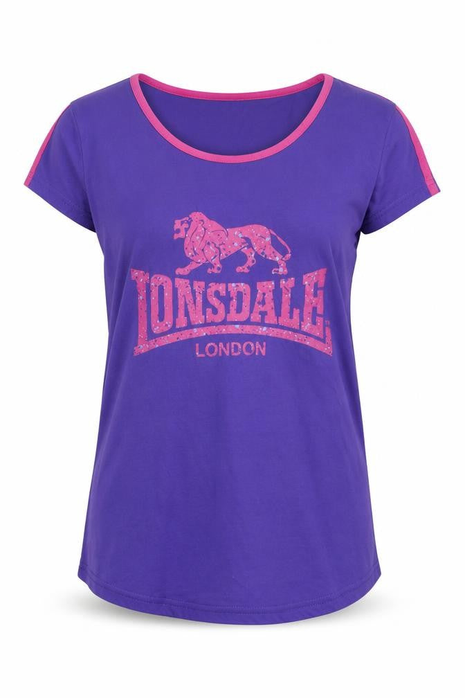 Lonsdale Women Purple Short Sleeve Basic T-Shirt Size 12