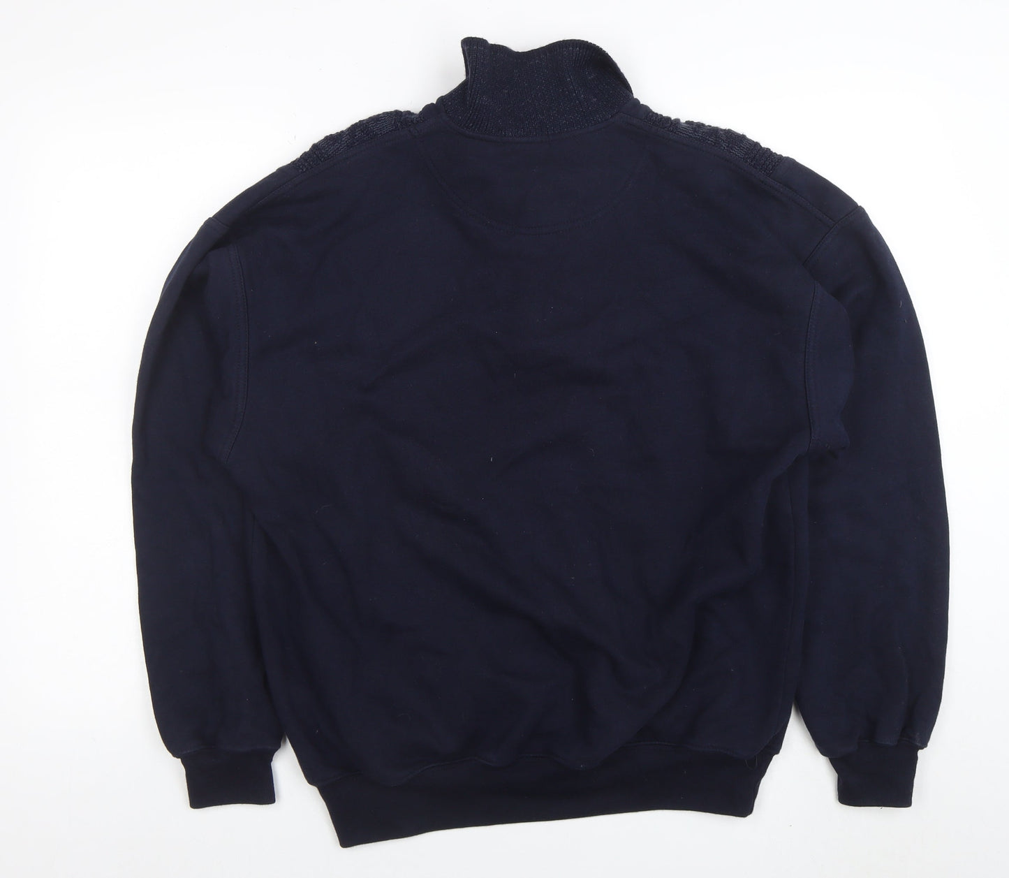 Marks and Spencer Men’s Blue Henley Knit Sweatshirt Size L