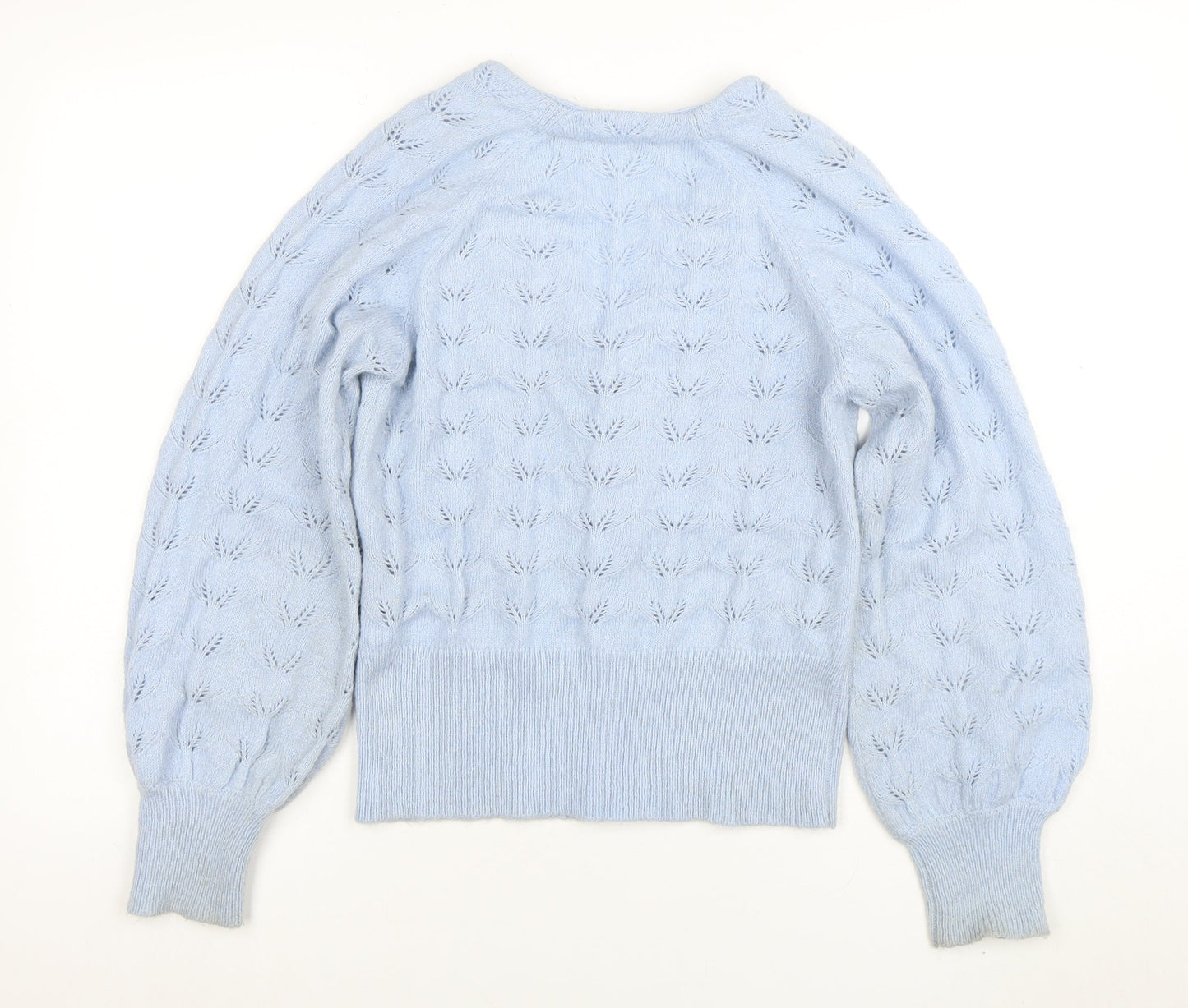 Golddigga Women Blue Size 12 V-Neck Cardigan Knit Jumper