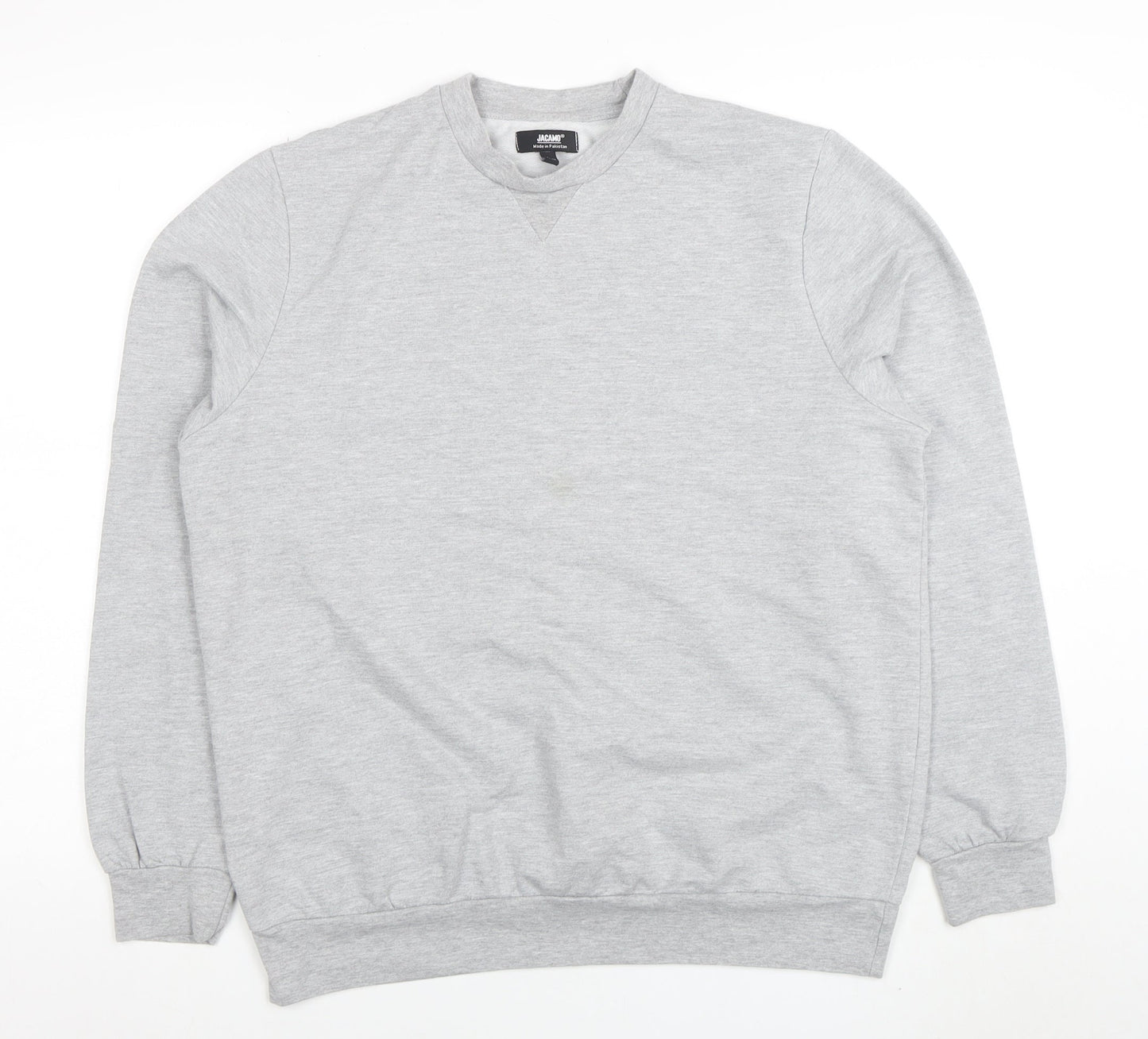 Jackamo Mens Grey L Jersey Cotton Blend Crew Neck Sweatshirt