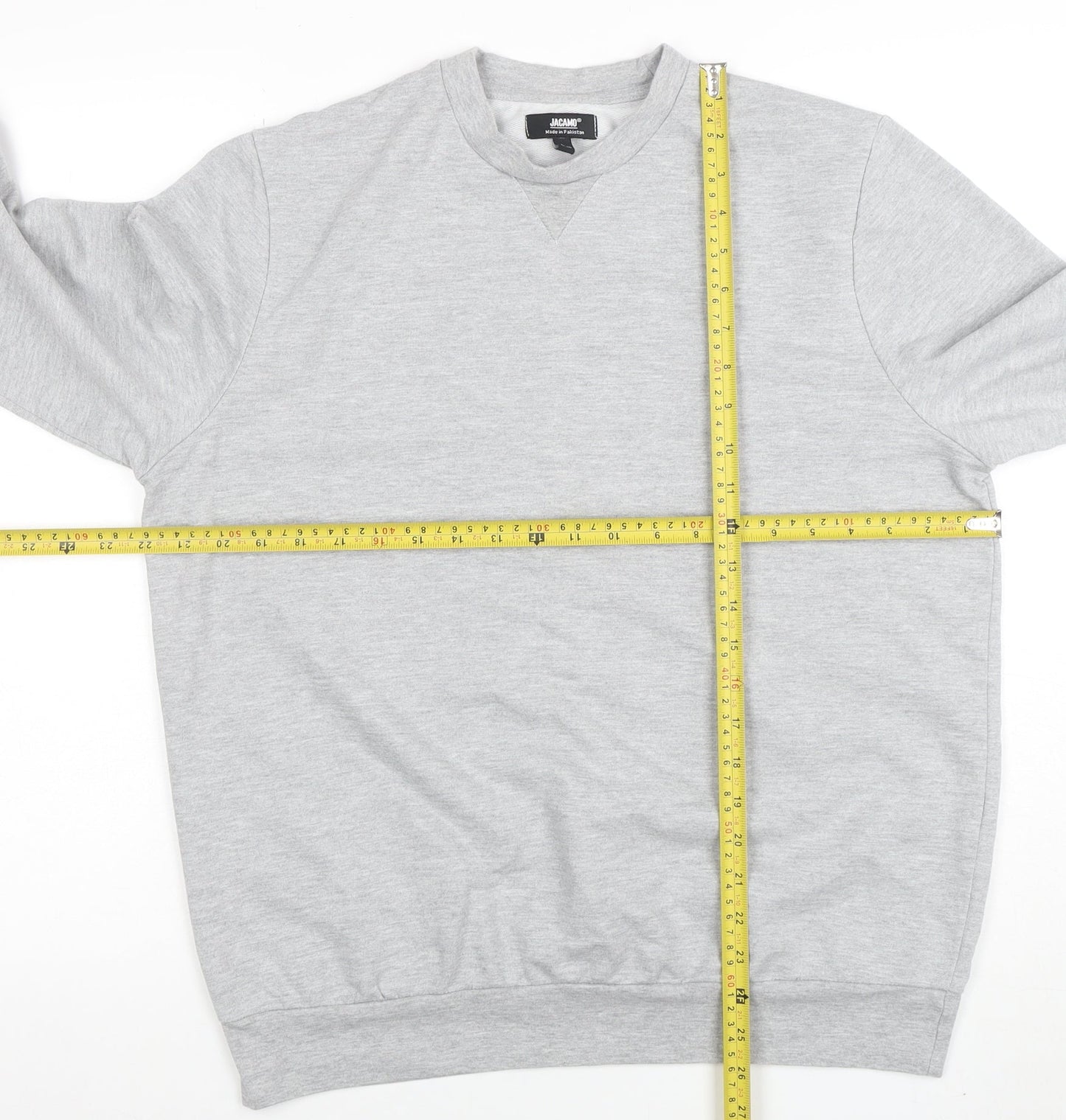 Jackamo Mens Grey L Jersey Cotton Blend Crew Neck Sweatshirt