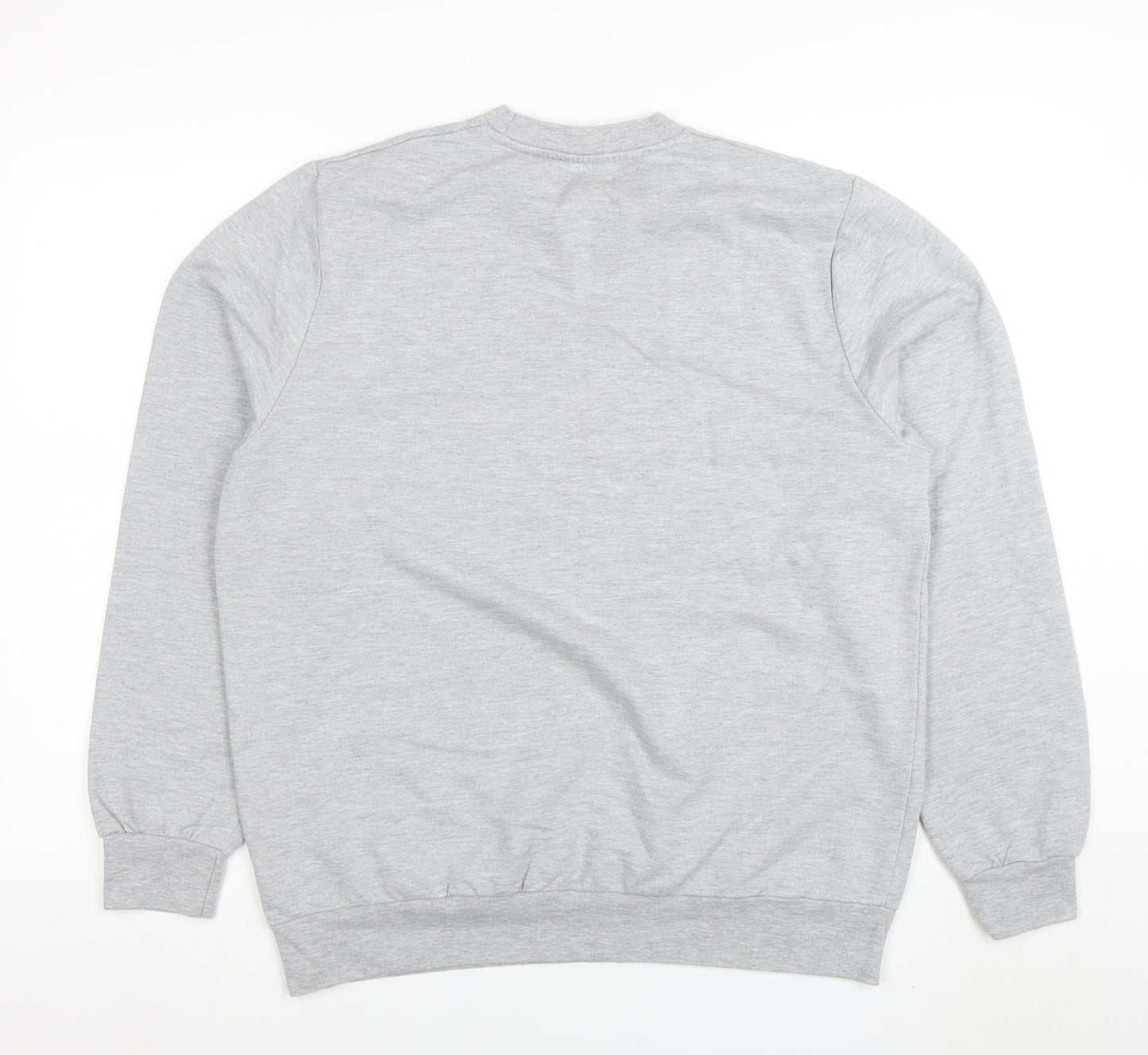 Jackamo Mens Grey L Jersey Cotton Blend Crew Neck Sweatshirt