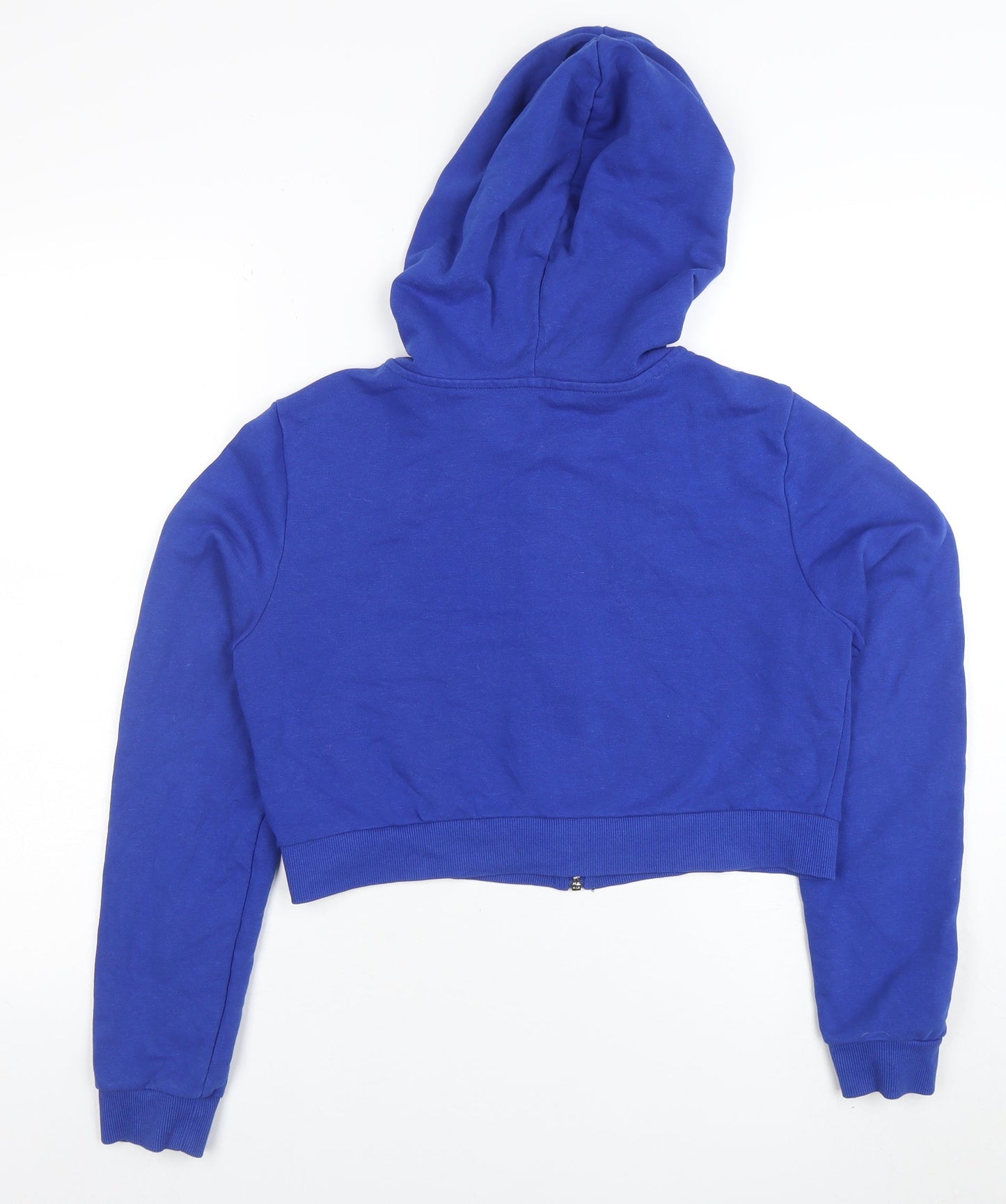 Monki Women's Blue Full Zip Hooded Sweatshirt Size S