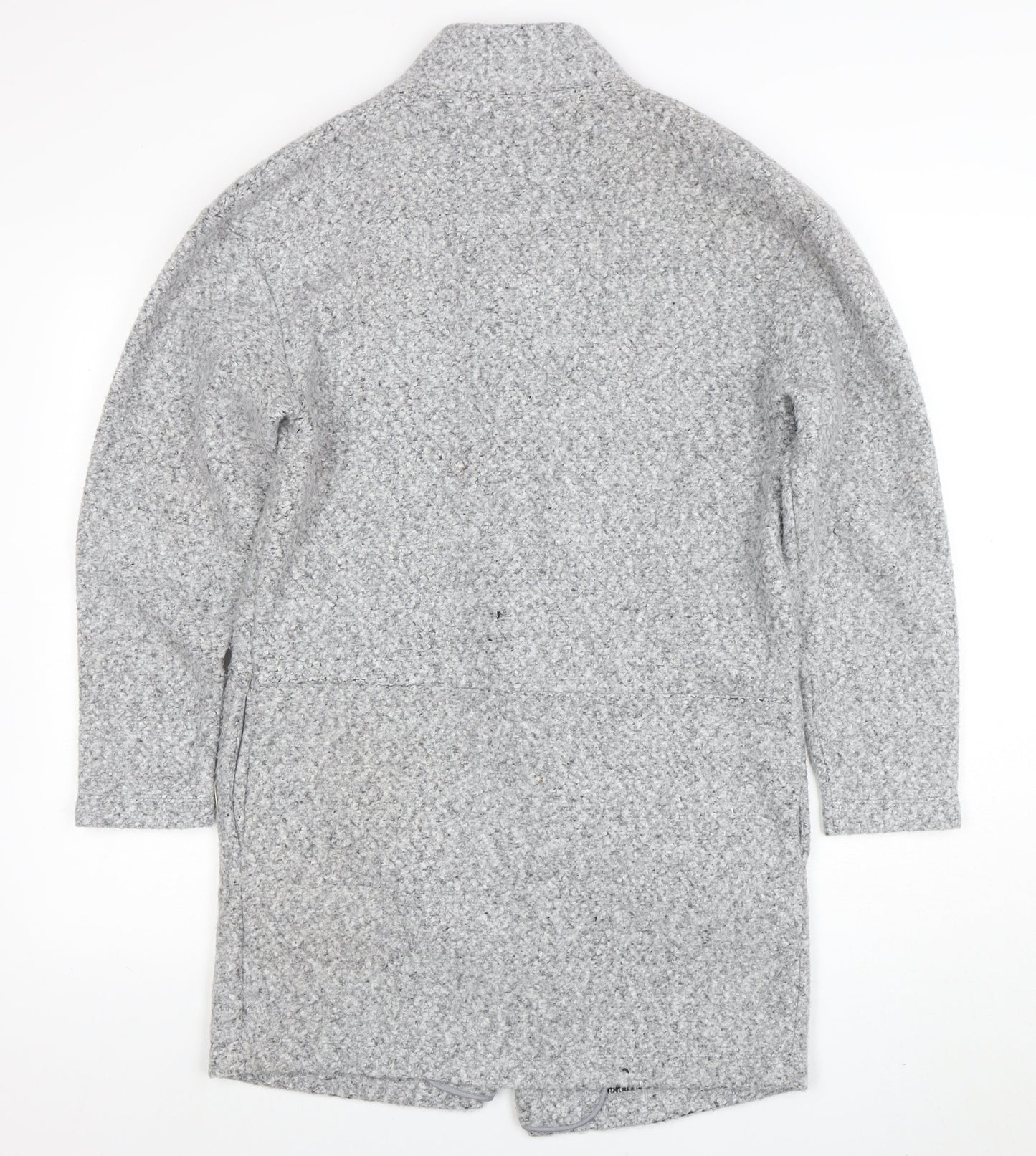 Marks and Spencer Women’s Grey Long Knit Coatigan Size 10 Open Front