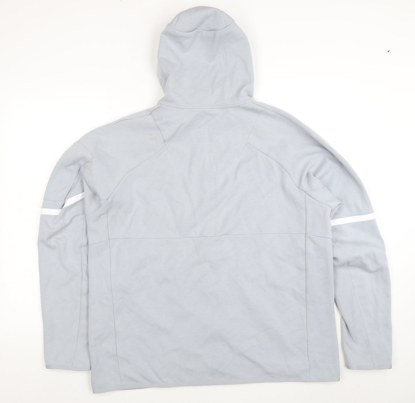 Adidas Men's Grey Full Zip Hoodie XL Sportswear Classic Fit