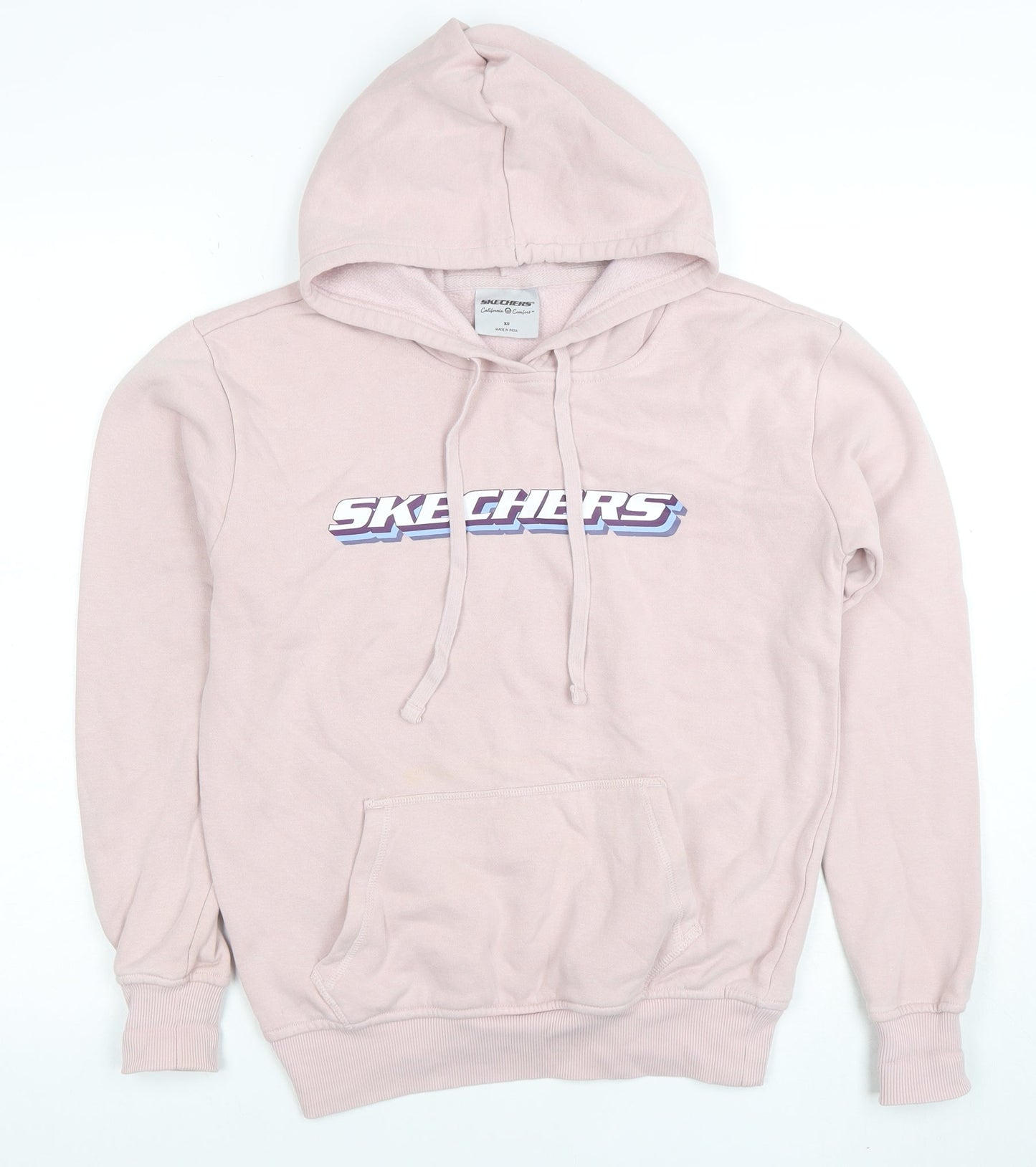 Skechers Women's Pink Pullover Hoodie XS Cotton Blend Casual Comfort
