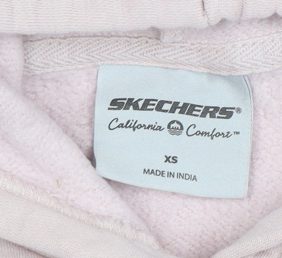 Skechers Women's Pink Pullover Hoodie XS Cotton Blend Casual Comfort
