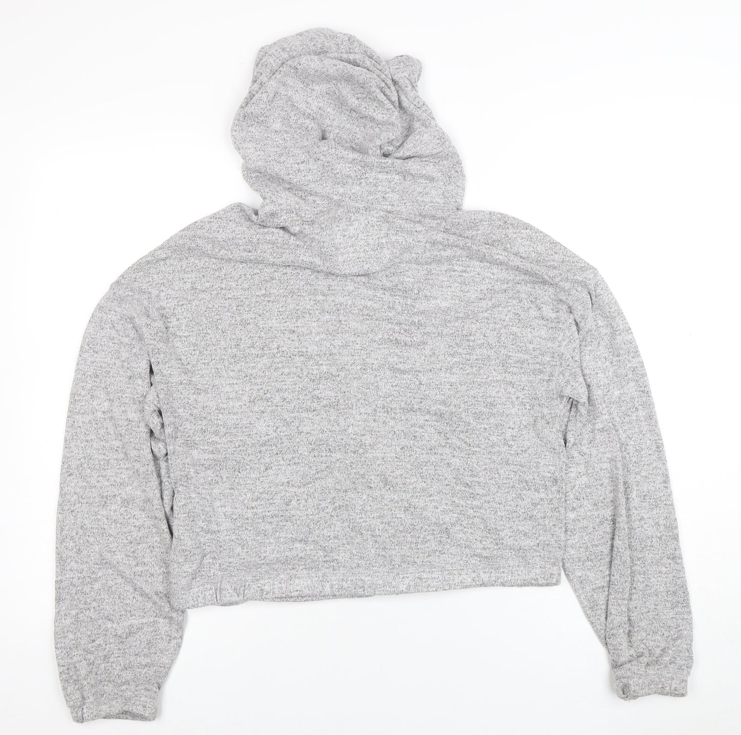 Hollister Women Grey Full Zip Hoodie Small Soft Knit Casual
