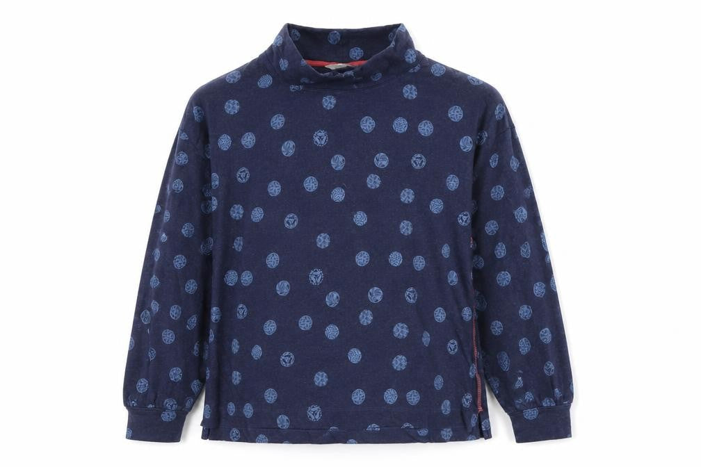 White Stuff Women Blue Roll Neck Jersey Top Size 12