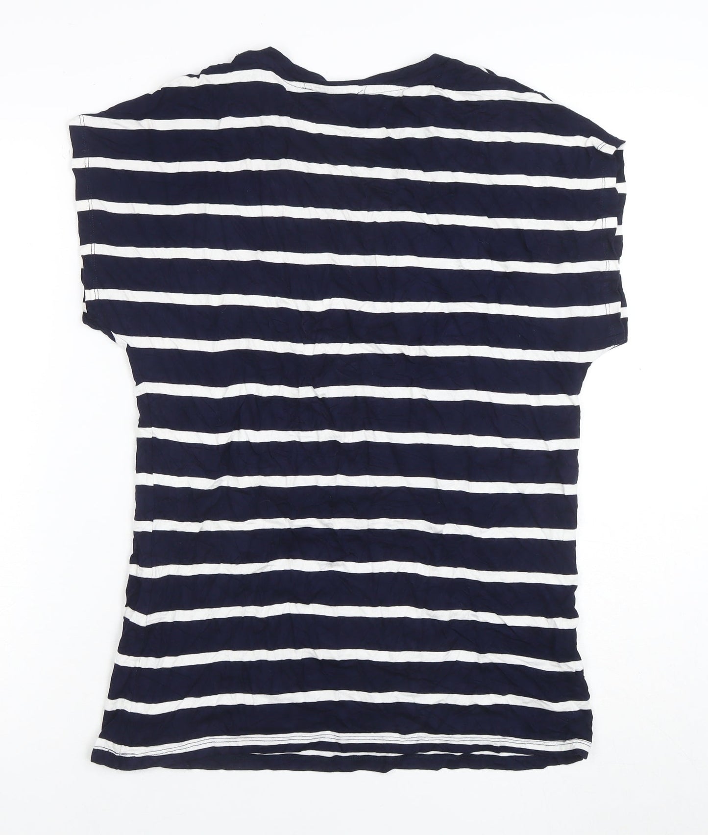 Capsule Women's Blue Striped 'Together' Embroidered T-Shirt Size 10