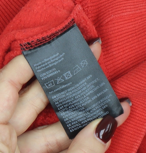 H&M Divided Women's Red Orlando USA 98 Pullover Sweatshirt Size 12