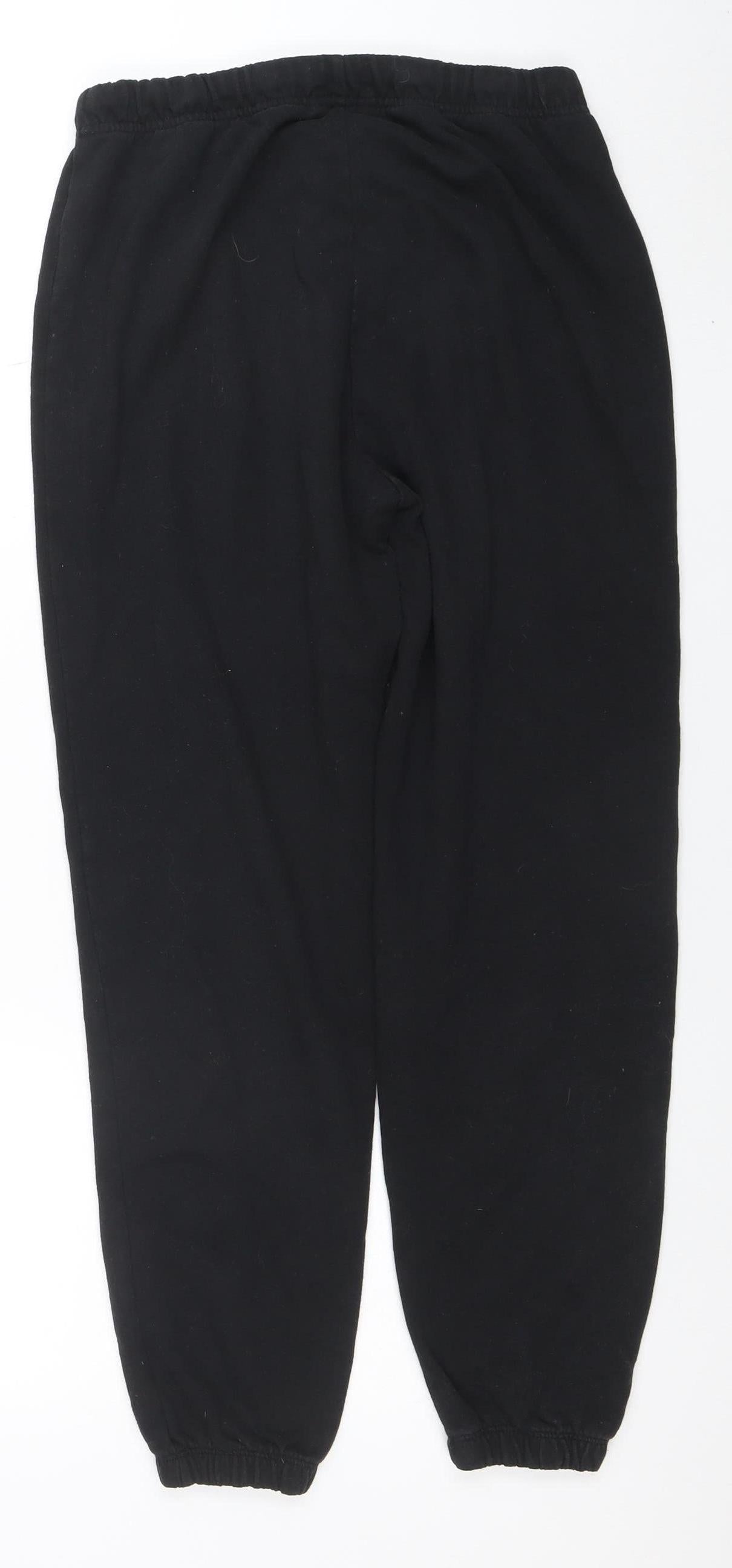 Aéropostale Womens Black Jogger Sweatpants M Drawstring Waist Cotton Blend