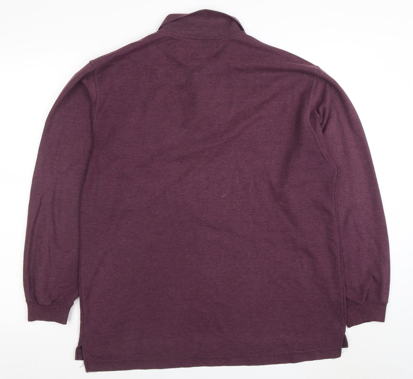 Giorgio Fellini Men's Purple Long Sleeve XL Polo Shirt