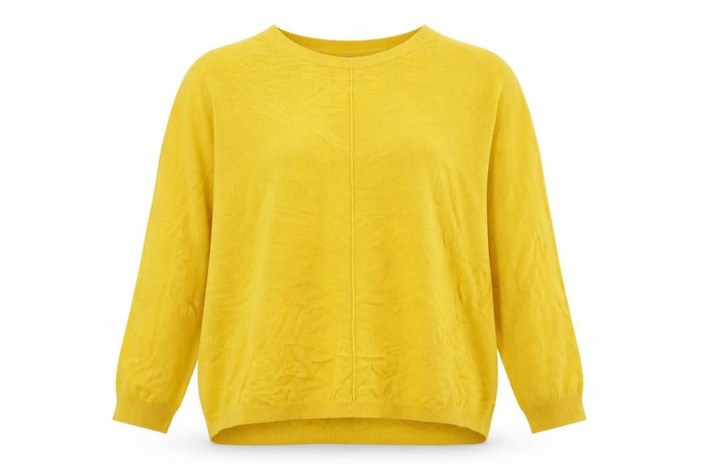 Marks & Spencer Women Yellow XL Relaxed Fit Knit Jumper