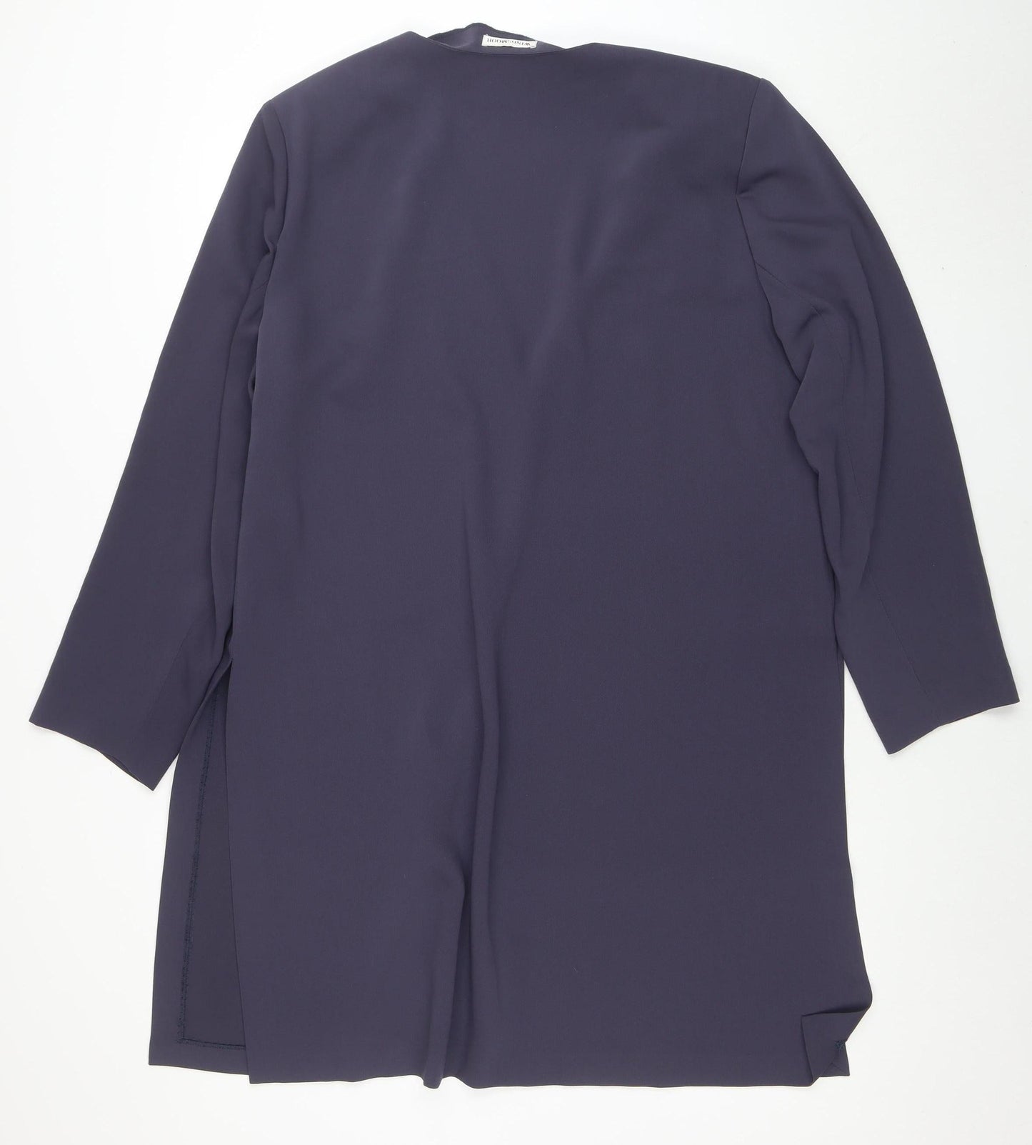Windsmoor Women's Blue Long Single-Breasted Overcoat Size 18