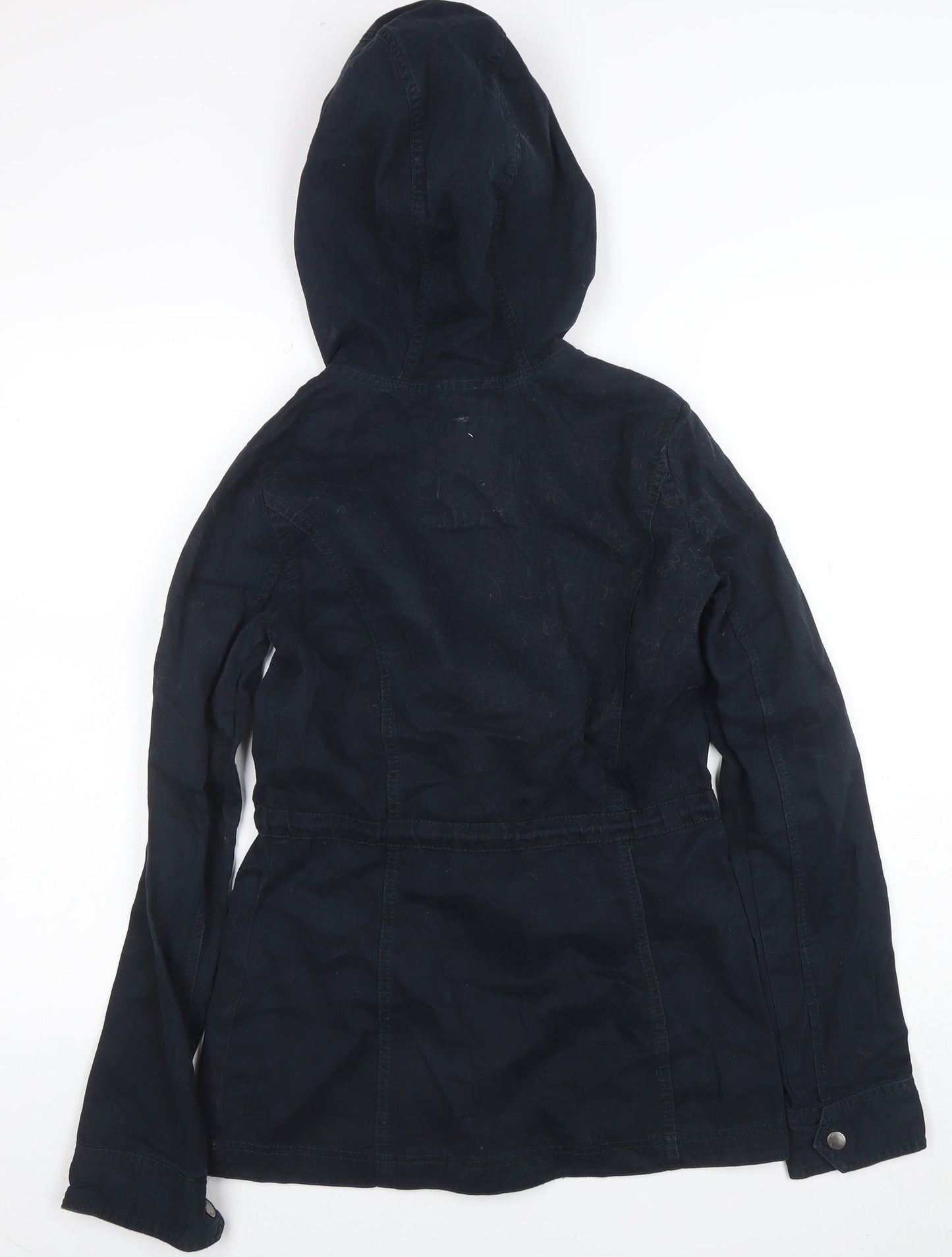 Hollister Women's Blue Hooded Parka Jacket XS Cotton Casual