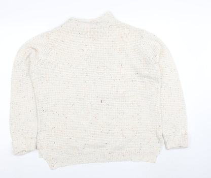 Close-up detail of Lee Cooper Women Ivory, size 16, Acrylic Cable-Knit jumper