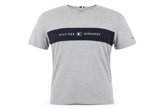 Tommy Hilfiger Men's Grey Organic Cotton Short Sleeve T-Shirt L
