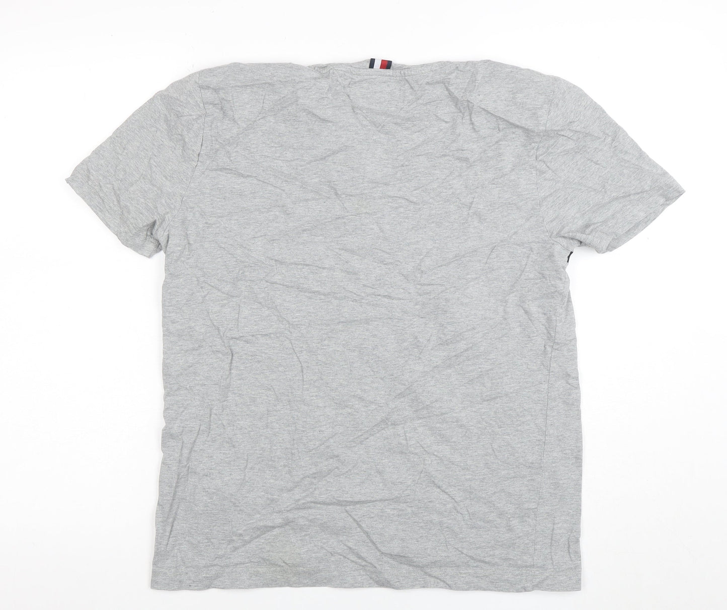 Tommy Hilfiger Men's Grey Organic Cotton Short Sleeve T-Shirt L