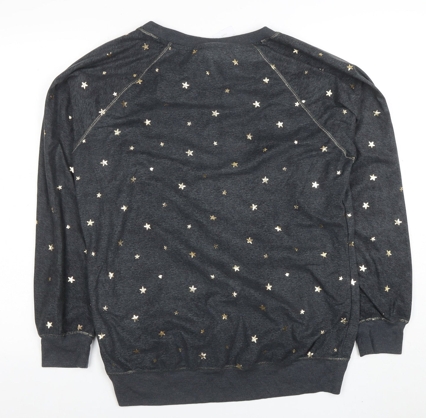Next Women's Grey Star Print Long Sleeve Pyjama Top Size S