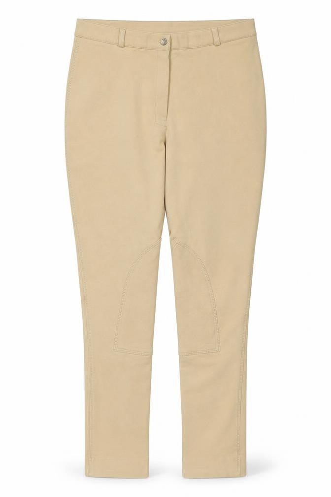 Harry Hall Women's Beige Cotton Stretch Jodhpurs Size 16 Slim Fit