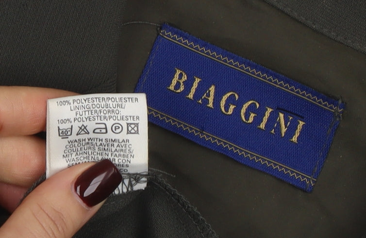 Biaggini Women Olive Green Polyester Blazer Jacket Size 18