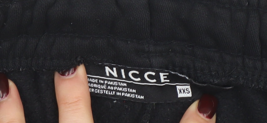 Nicce Men’s Black Jogger Sweatpants XXS Cotton Blend Tapered Fit