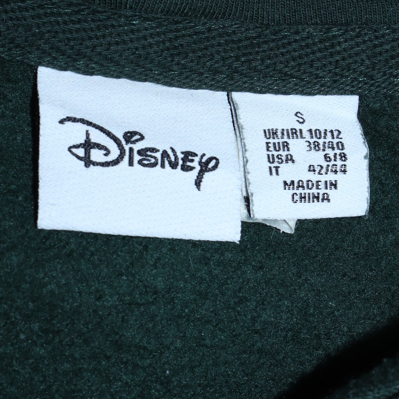 Disney Green Women's Pullover Hoodie Small Primark Cares