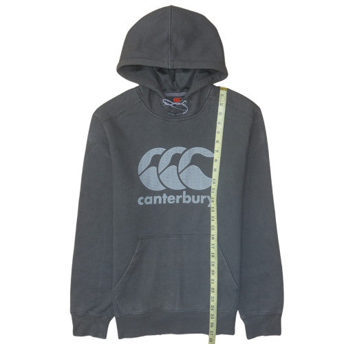 Canterbury Men's Grey Pullover Hoodie M Logo Fleece Rugby Sweatshirt