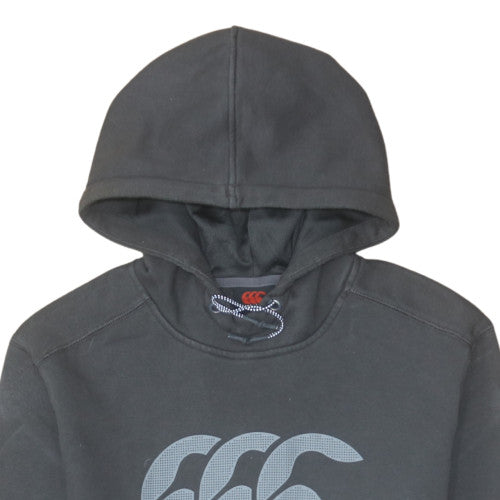 Canterbury Men's Grey Pullover Hoodie M Logo Fleece Rugby Sweatshirt
