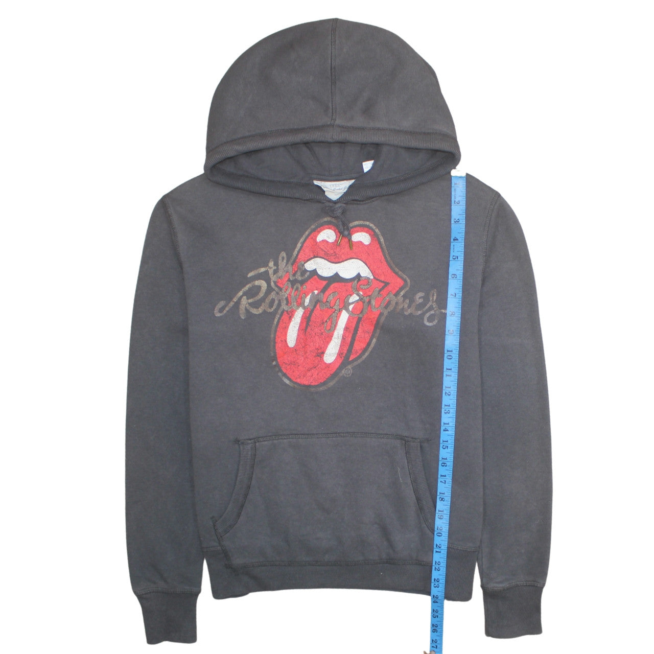 H&M L.O.G.G. Womens Black Rolling Stones Pullover Hoodie Size 12