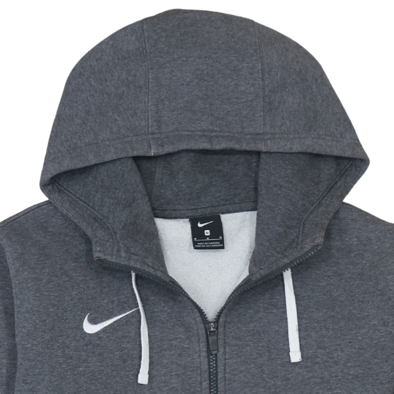 Nike Men's Grey Full Zip Hoodie M Fleece Sportswear Sweatshirt