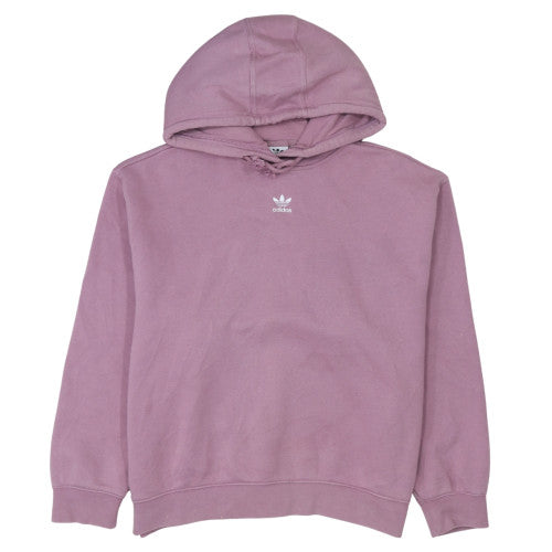 Adidas Womens Pink Hooded Pullover Sweatshirt Size S Cotton Blend
