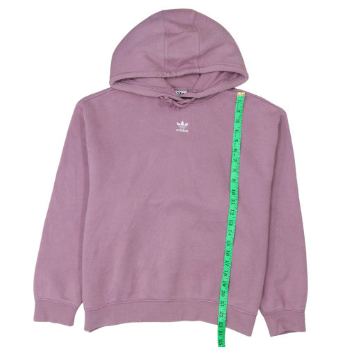Adidas Womens Pink Hooded Pullover Sweatshirt Size S Cotton Blend