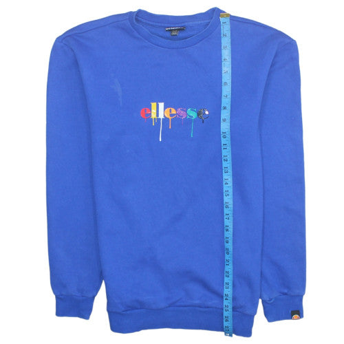 Ellesse Womens Blue Crew Neck Pullover Sweatshirt Size M