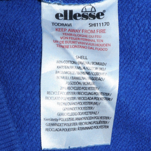 Ellesse Womens Blue Crew Neck Pullover Sweatshirt Size M