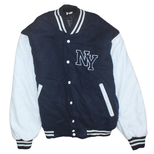 Mil-Tec Men's Blue White NY Varsity Baseball Jacket Size S