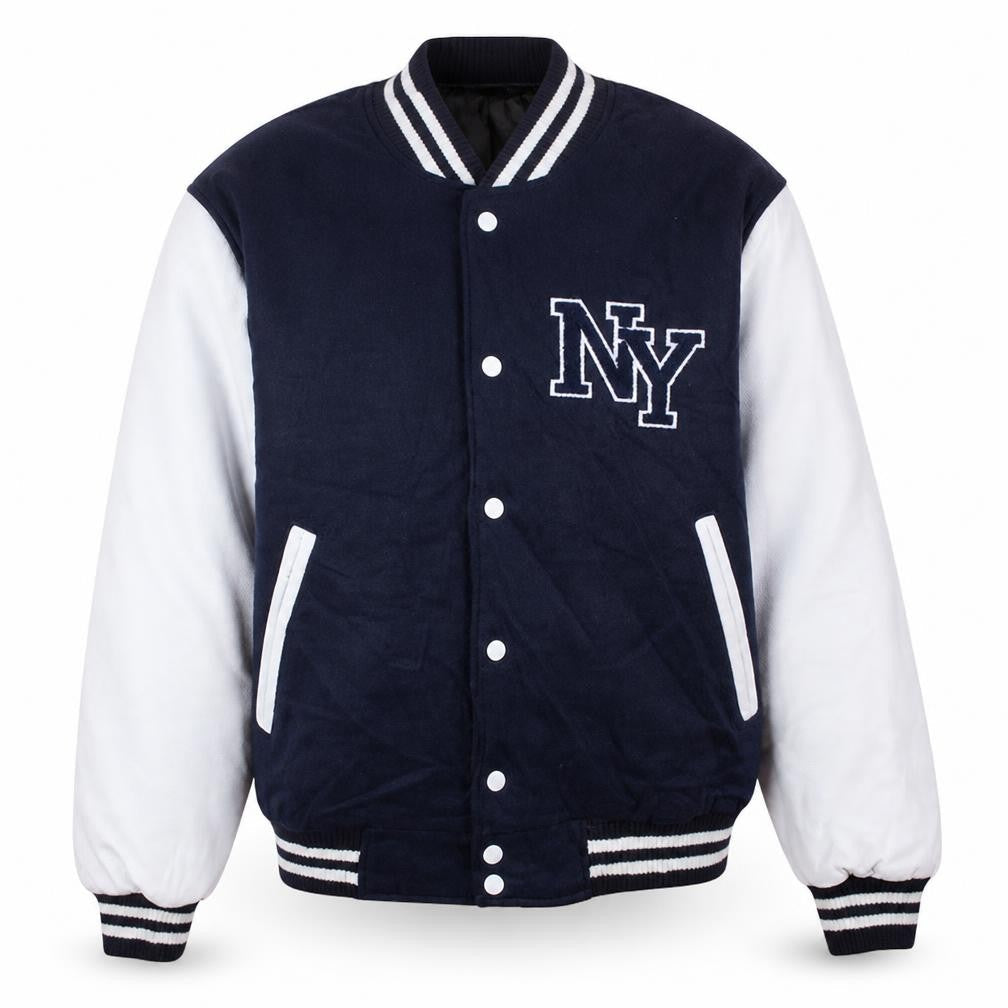 Mil-Tec Men's Blue White NY Varsity Baseball Jacket Size S