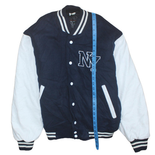 Mil-Tec Men's Blue White NY Varsity Baseball Jacket Size S