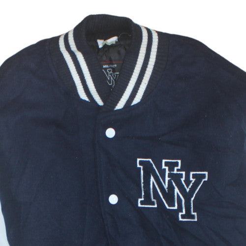 Mil-Tec Men's Blue White NY Varsity Baseball Jacket Size S
