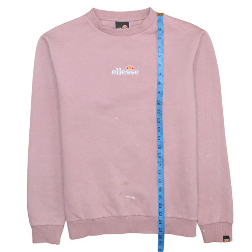 Ellesse Womens Pink Crew Neck Pullover Sweatshirt UK 12