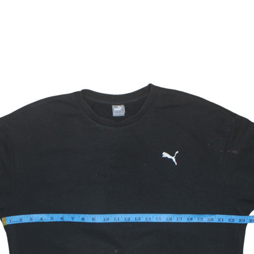 Puma Womens Black L Crew Neck Pullover Sweatshirt
