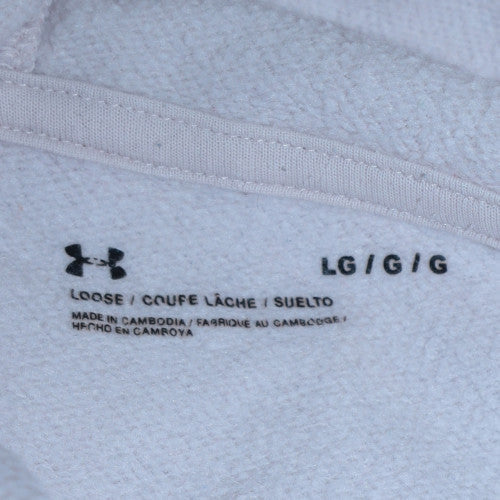 Under Armour Women Pink Hoodie Large Pullover Loose Fit Casual