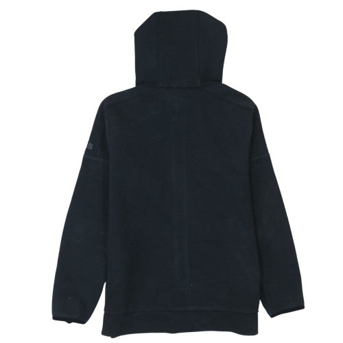 Adidas Boys Black Full Zip Hoodie Size 11-12 Years Fleece Sweatshirt