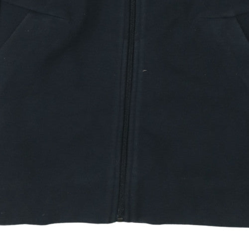 Adidas Boys Black Full Zip Hoodie Size 11-12 Years Fleece Sweatshirt