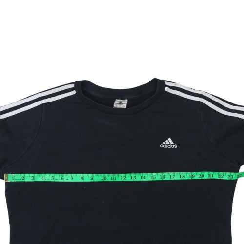 adidas Men's Black 1X Pullover Crew Neck Fleece Sweatshirt